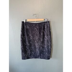 Eileen Fisher Womens Black Straight Line Knit Skirt Size Medium